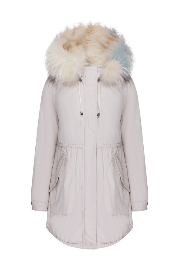 Alessandra Chamonix woman white women's parka made of cotton and natural fur buy with prices and photos 142055 - photo 1