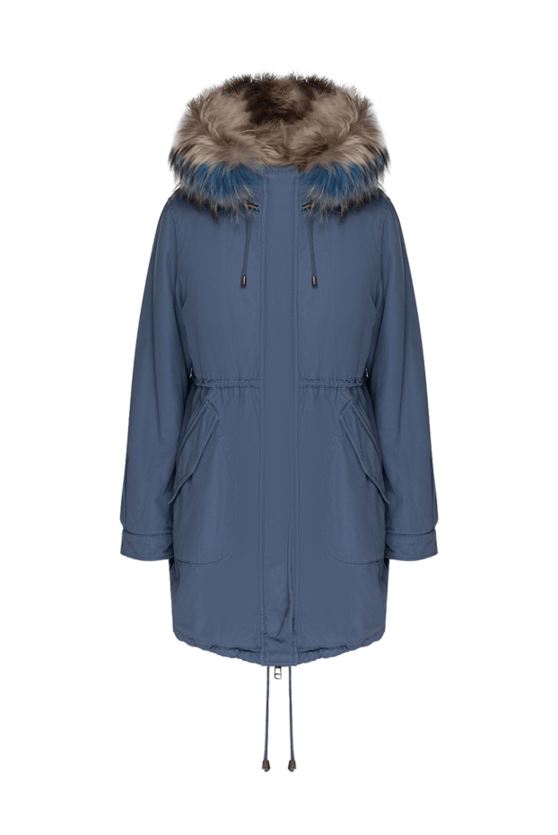 Alessandra Chamonix woman parka made of cotton and natural fur, blue, for women buy with prices and photos 142056 - photo 1
