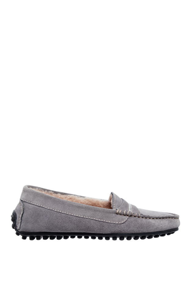 Peserico woman gray leather and elastane loafers for women buy with prices and photos 142073 - photo 1