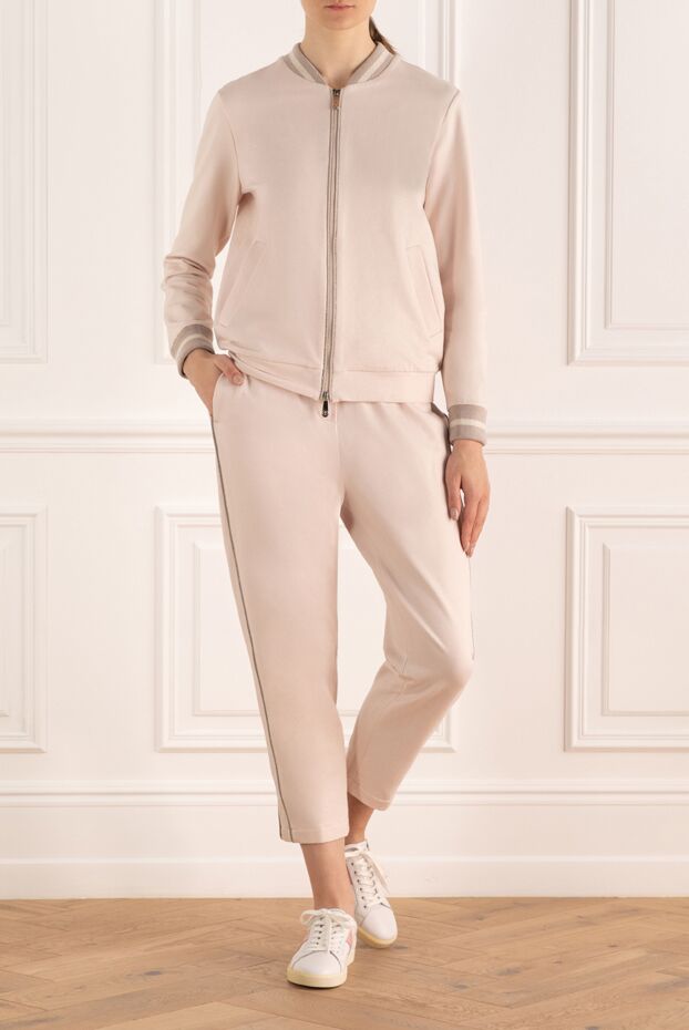 Peserico woman women's pink walking suit made of cotton and elastane buy with prices and photos 142111 - photo 2