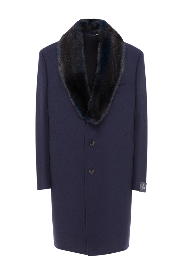 Tombolini blue wool, nylon and cashmere coat for men 142142 - photo 1