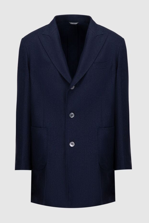 Tombolini men's blue classic wool coat 142143 - photo 1