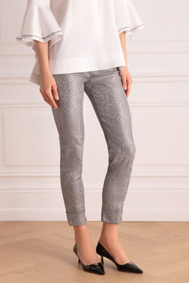 D.Exterior women's grey trousers with a shiny finish 142185 - photo 3
