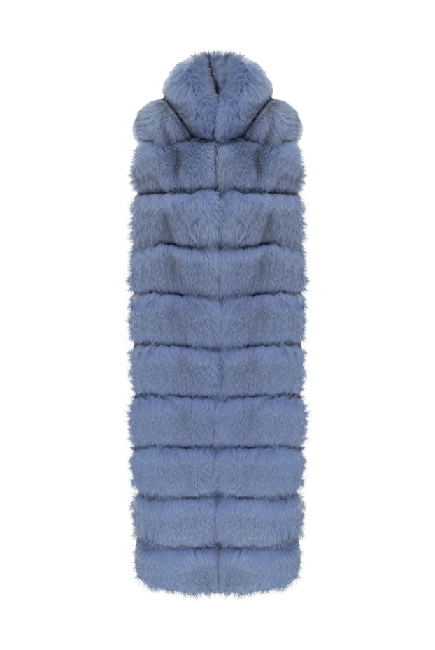 Heresis woman vest made of natural fur and wool blue for women buy with prices and photos 142209 - photo 1