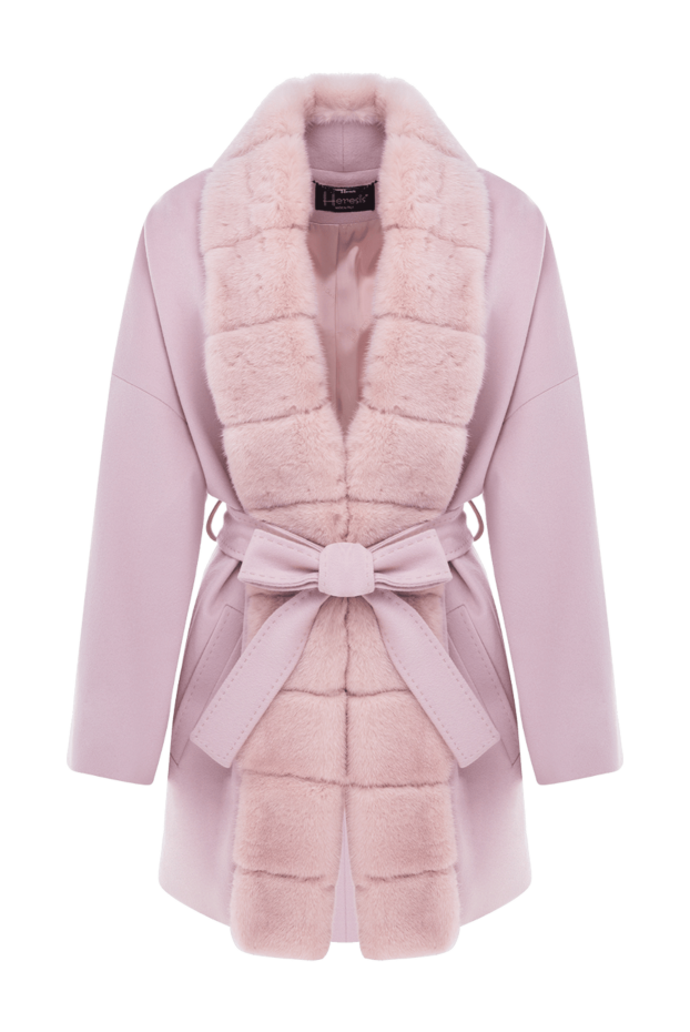 Heresis woman women's pink wool and mink coat buy with prices and photos 142210 - photo 1