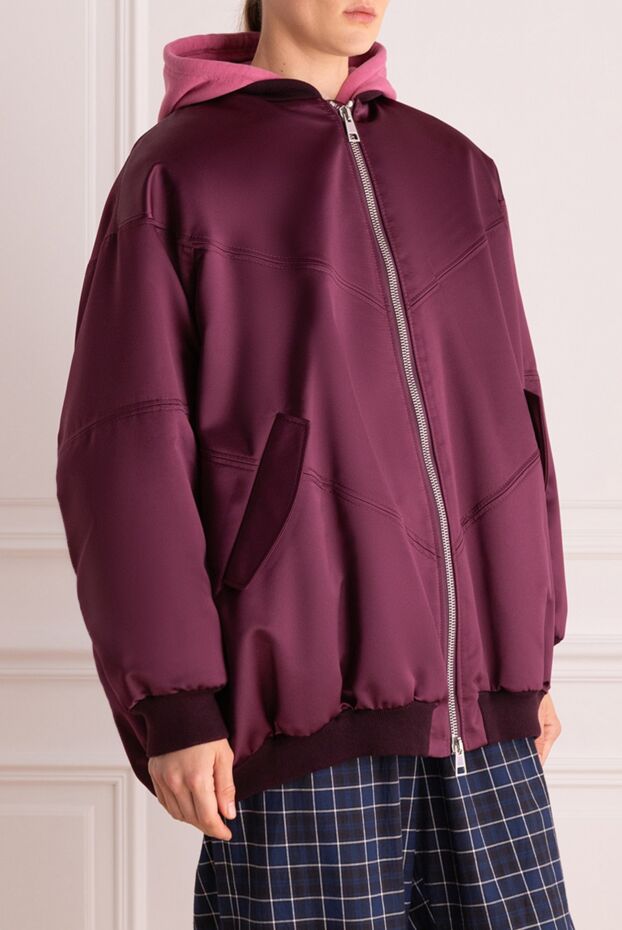 Giamba women's burgundy polyester jacket 142221 - photo 3