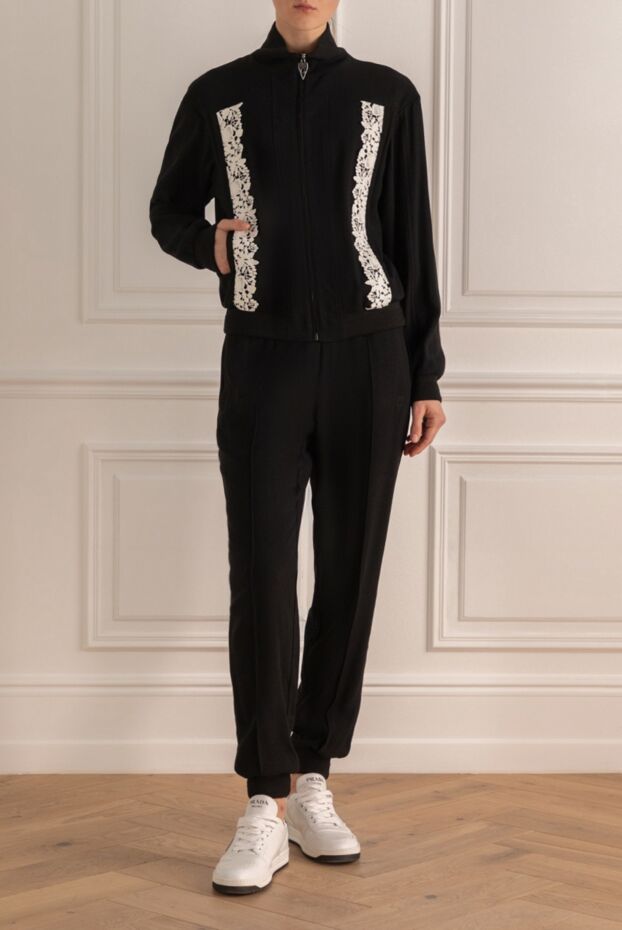 Giambattista Valli жіночі костюм прогулянковий з віскози та ацетату чорний жіночий купити фото з цінами 142240 - фото 2