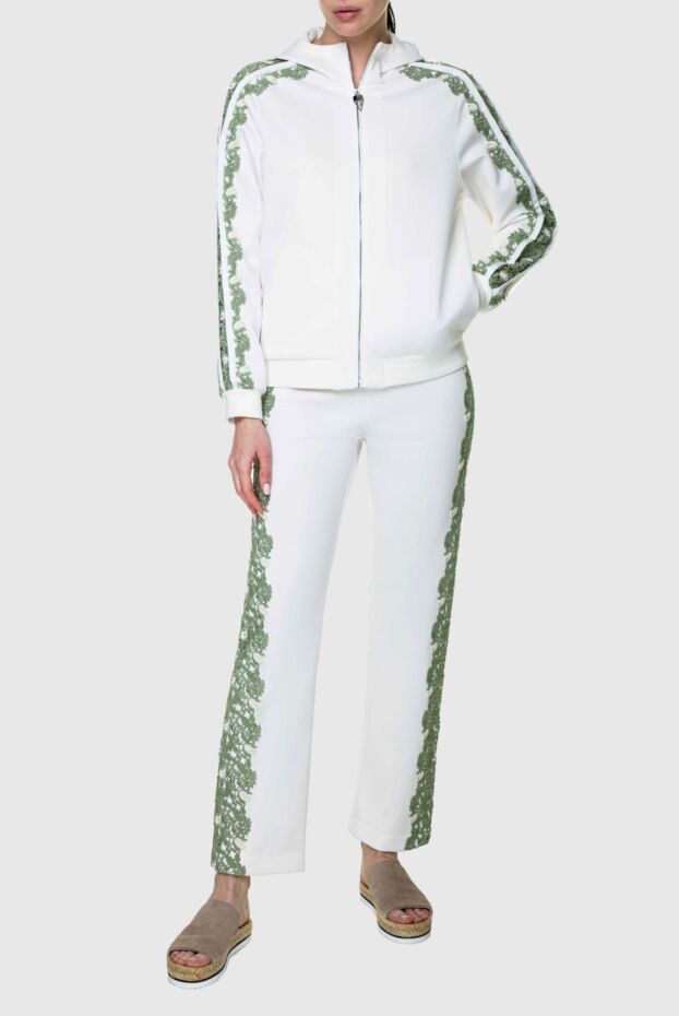 Giambattista Valli women's white viscose and acetate walking suit with lace 142245 - photo 3