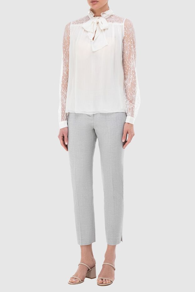 Giambattista Valli жіночі блуза з шовку біла жіноча купити фото з цінами 142247 - фото 2