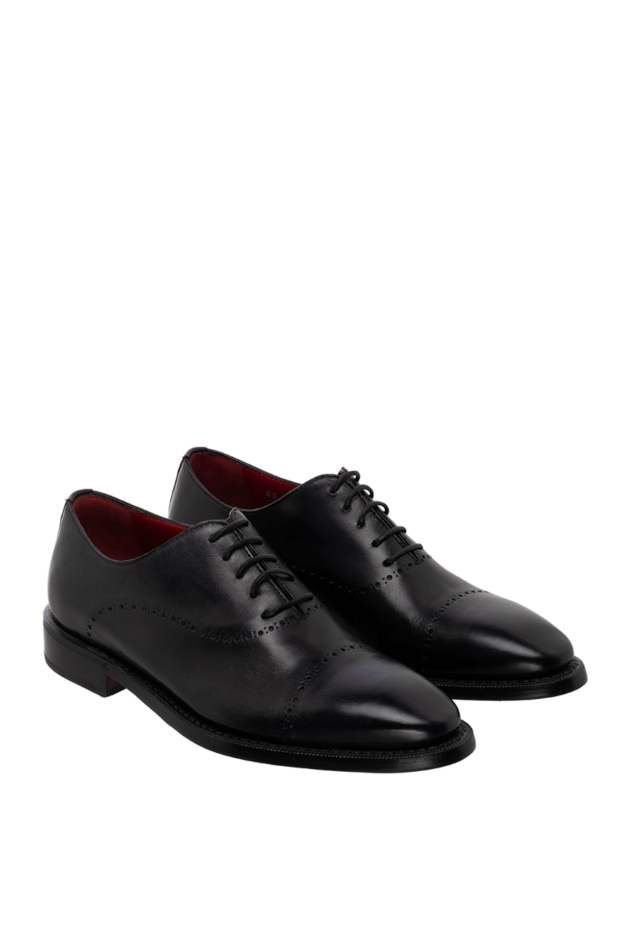 Barrett black oxfords in smooth leather with perforations and closed lacing 142288 - photo 3