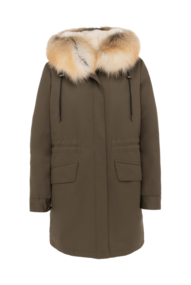 Intuition woman women's brown polyester and mink fur parka buy with prices and photos 142315 - photo 1