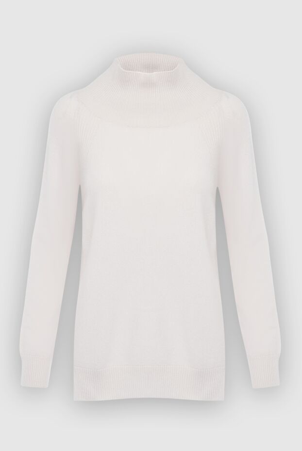 Panicale woman men's jumper with high stand-up collar, cashmere, white buy with prices and photos 142333 - photo 1