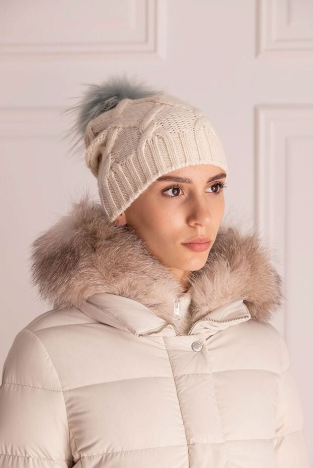 Panicale woman white cashmere hat for women buy with prices and photos 142355 - photo 2