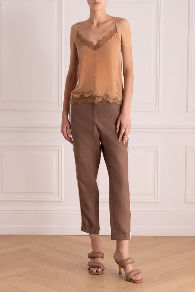 NotShy women's viscose silk top brown 142412 - photo 2