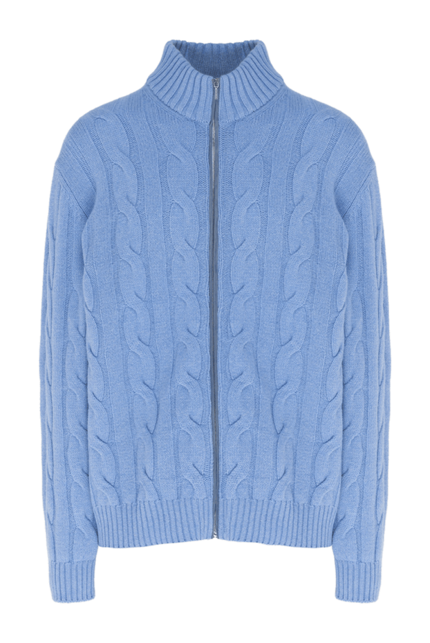 Cesare di Napoli man men's cardigan made of wool and cashmere blue buy with prices and photos 142487 - photo 1