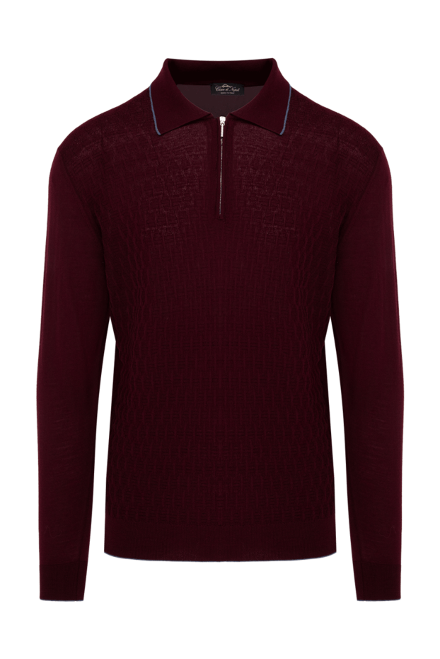 Cesare di Napoli man wool long sleeve polo burgundy for men buy with prices and photos 142506 - photo 1