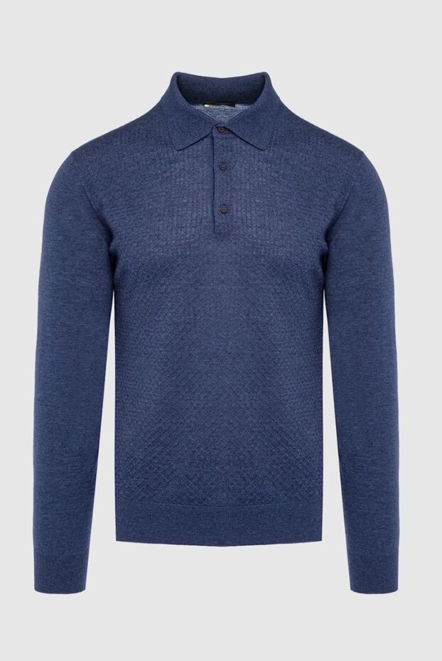 Cesare di Napoli man wool long sleeve polo blue for men buy with prices and photos 142509 - photo 1