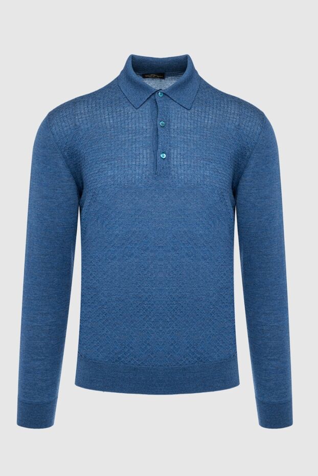 Cesare di Napoli man wool long sleeve polo blue for men buy with prices and photos 142510 - photo 1