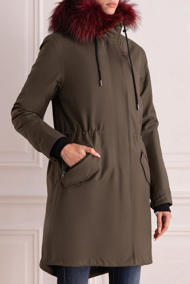 Intuition women's long parka with hood and fur 142527 - photo 3