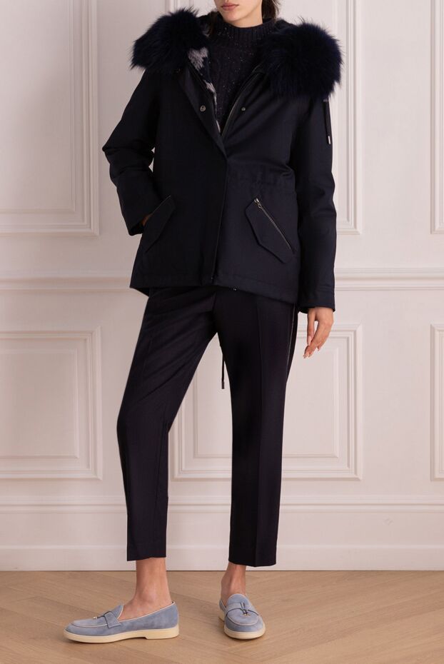 Intuition insulated parka with a loose fit and natural fur 142533 - photo 2