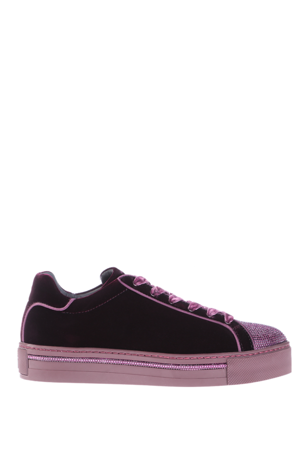 Rene Caovilla woman purple velvet sneakers for women buy with prices and photos 142612 - photo 1