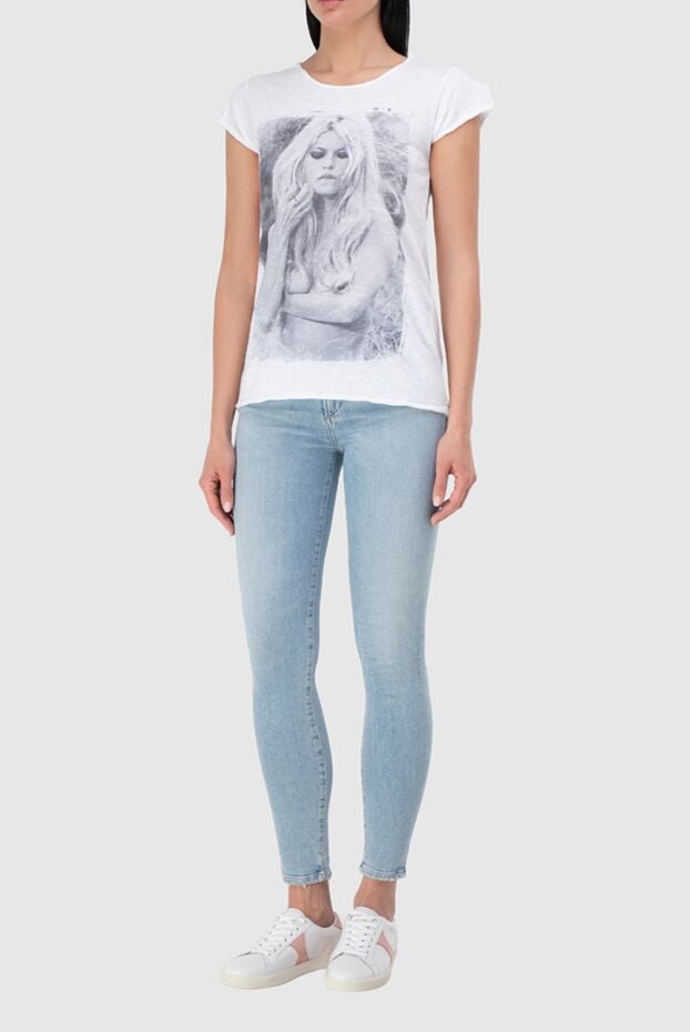 1921 T-Shirt футболка жіноча бавовняна біла з зображенням дівчини 142685 - фото 2