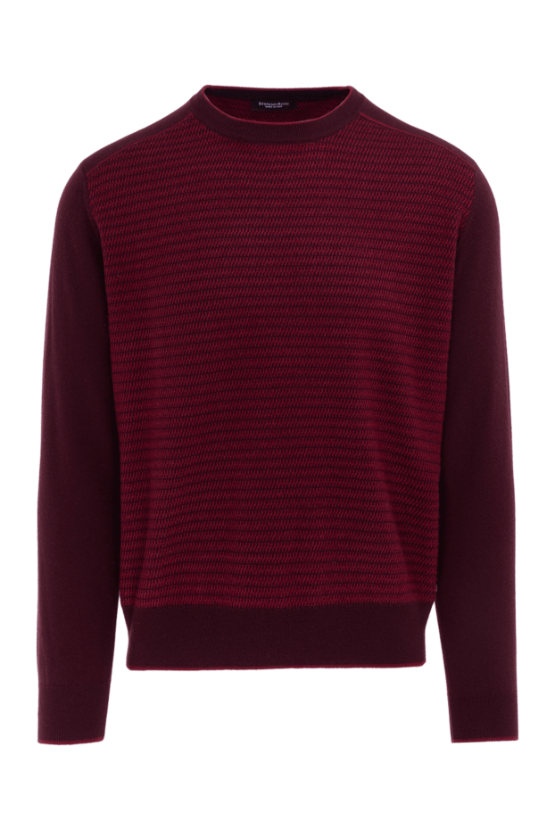 Stefano Ricci burgundy cashmere and silk jumper with a textured knit 142738 - photo 1