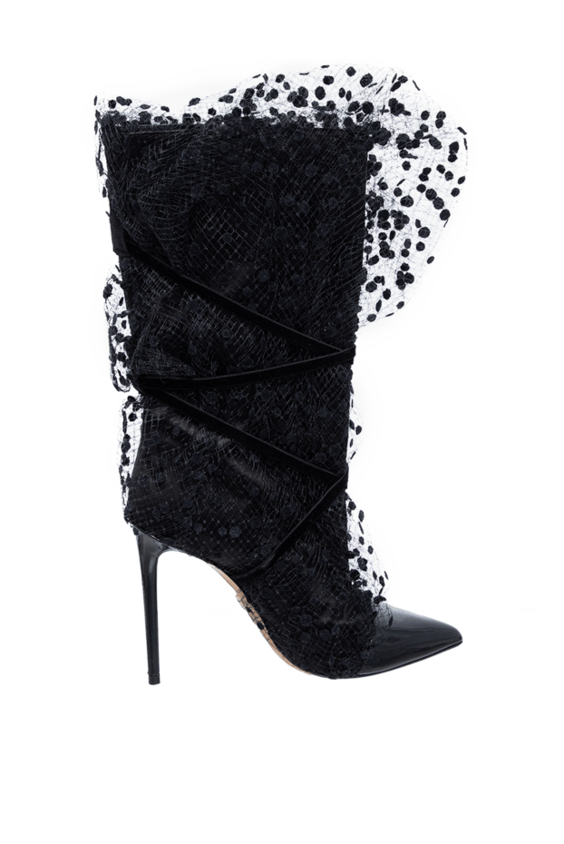 Alexandre Vauthier жіночі чоботи зі шкіри чорні жіночі купити фото з цінами 142763 - фото 1