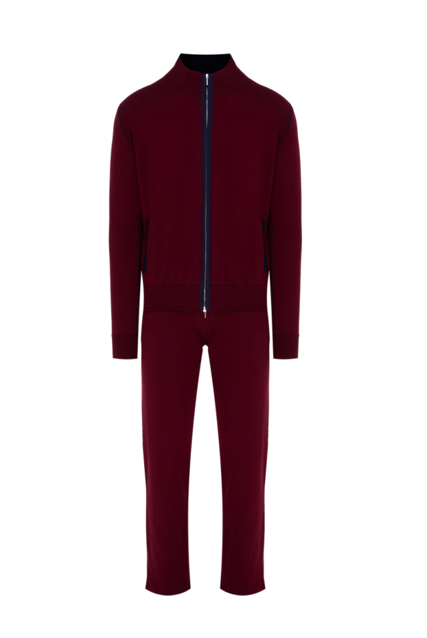 Cesare di Napoli man men's sports suit made of wool and silk, burgundy buy with prices and photos 142766 - photo 1