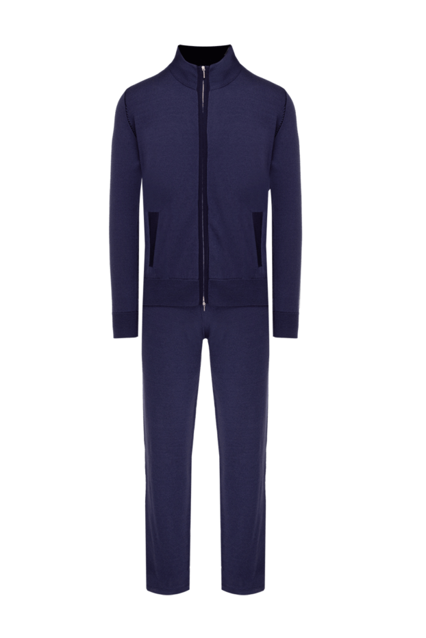 Cesare di Napoli чоловічі костюм спортивний чоловічий з вовни, шовку та кашеміру синій купити фото з цінами 142767 - фото 1
