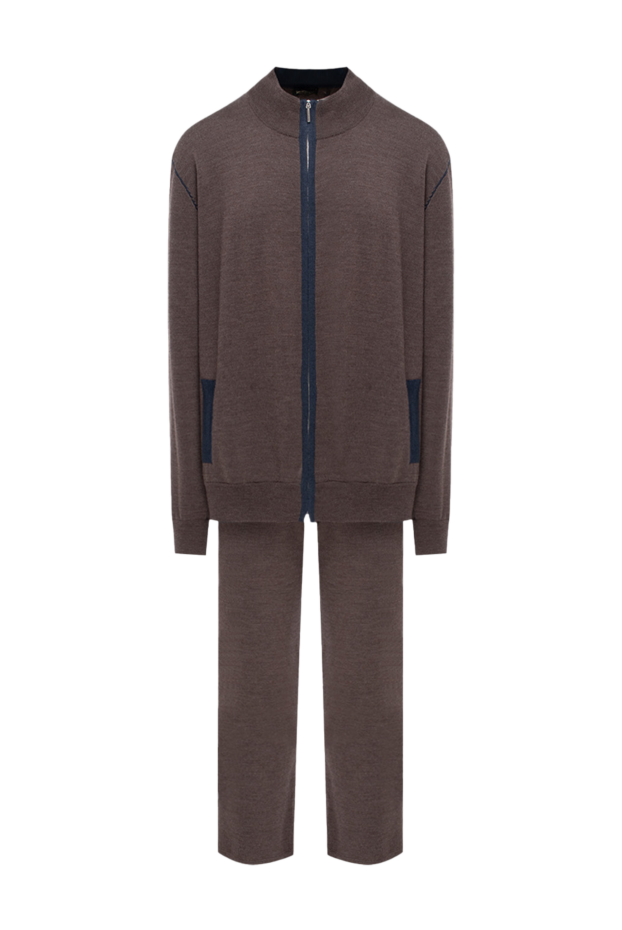 Cesare di Napoli man men's sports suit made of wool and silk, brown buy with prices and photos 142769 - photo 1