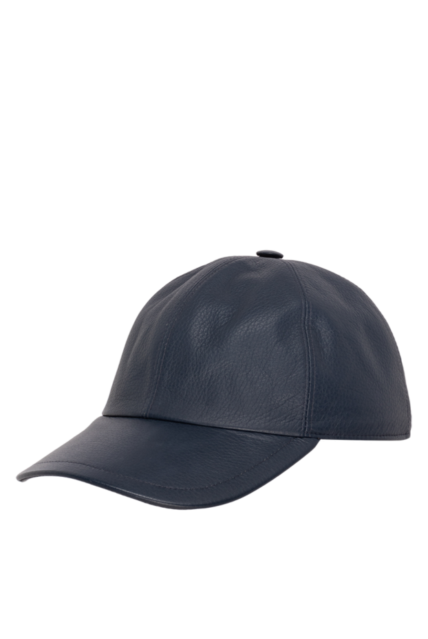 Enrico Mandelli blue genuine leather cap for men 142781 - photo 3