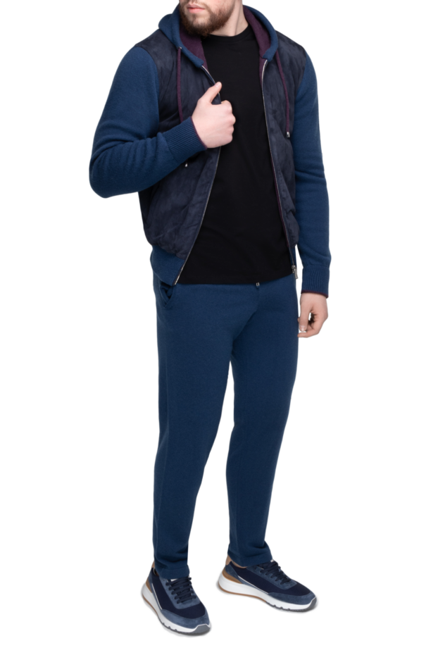 Monteverdi men's sports jacket made of wool, viscose and cashmere blue 142811 - photo 2