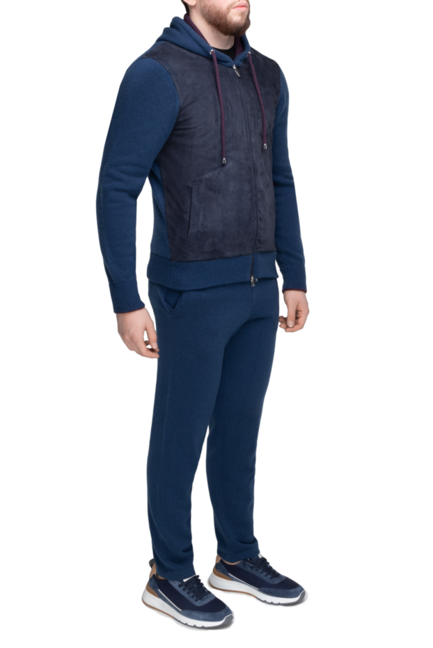 Monteverdi men's sports jacket made of wool, viscose and cashmere blue 142811 - photo 3