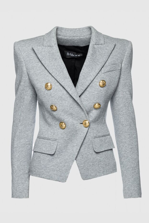 Balmain woman gray cotton jacket for women buy with prices and photos 142828 - photo 1