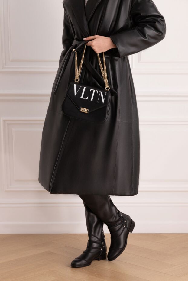 Valentino женские сумка из кожи черная женская купить с ценами и фото 142908 - фото 2