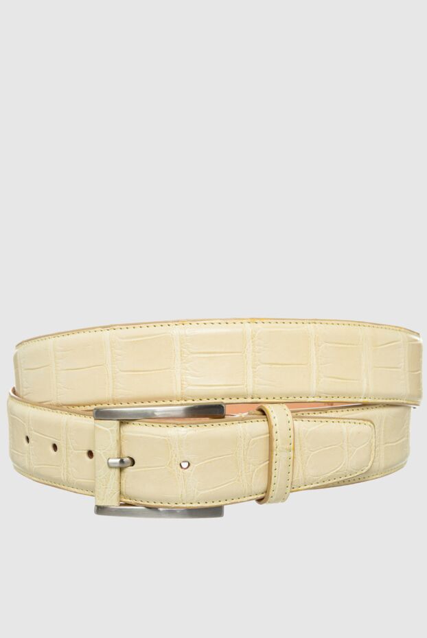 Cesare di Napoli man crocodile leather belt yellow for men buy with prices and photos 143081 - photo 1