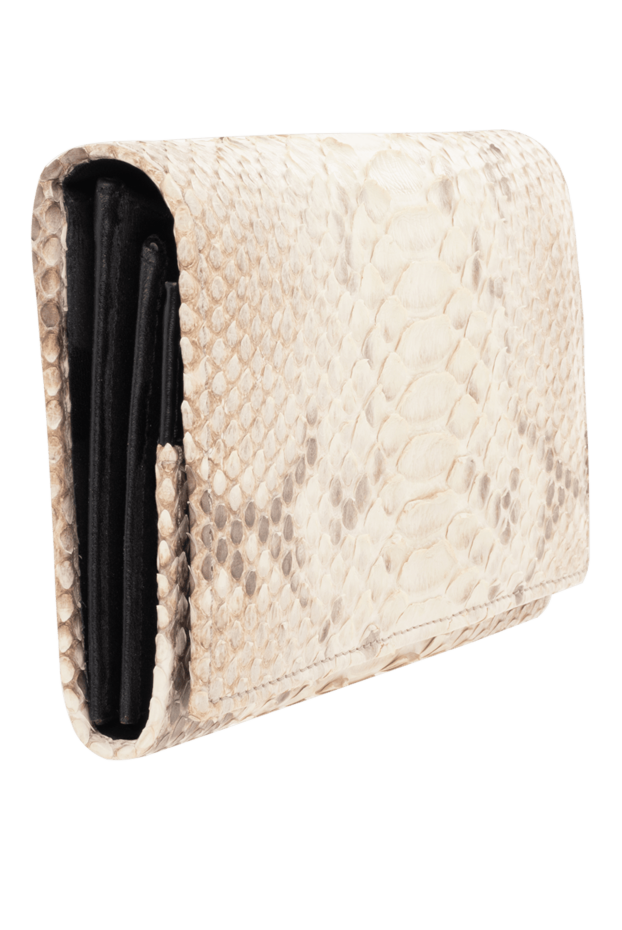 Cesare di Napoli women's brown leather wallet with crocodile skin embossed 143098 - photo 3