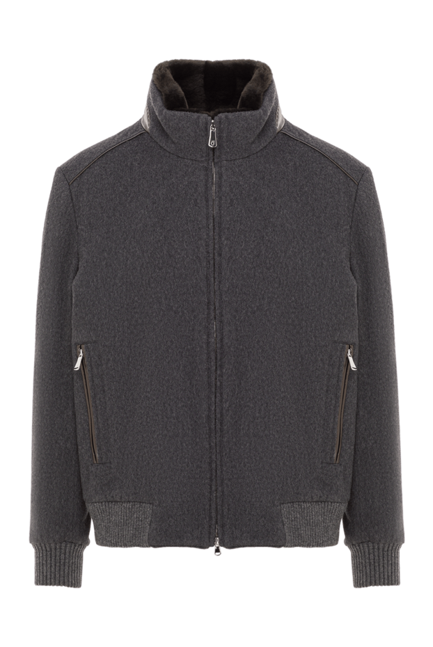 Bilancioni куртка з натуральної шкіри та кашеміру сіра чоловіча 143218 - фото 1