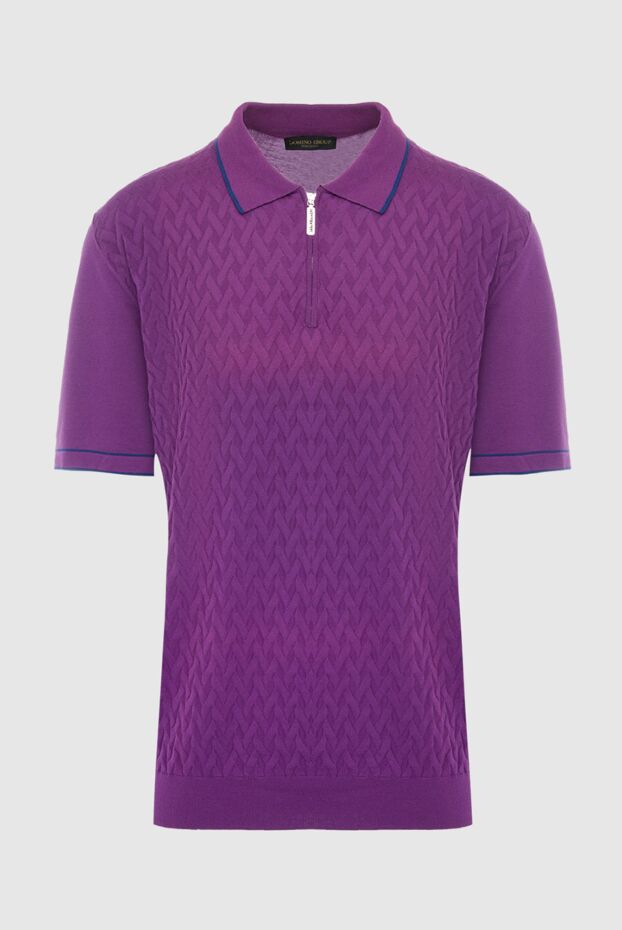 Cesare di Napoli man cotton polo purple for men buy with prices and photos 143295 - photo 1