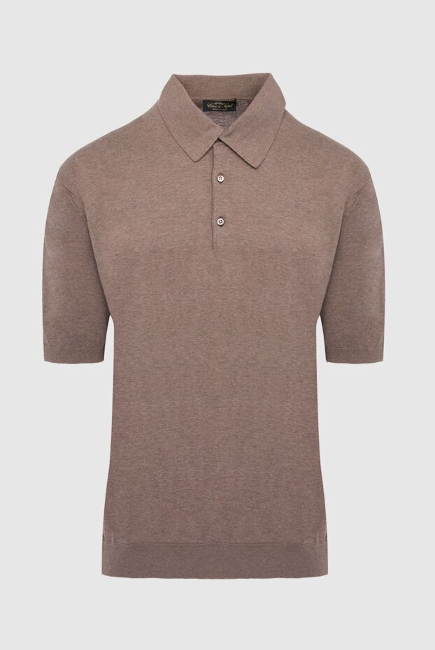 Cesare di Napoli man cotton polo brown for men buy with prices and photos 143306 - photo 1