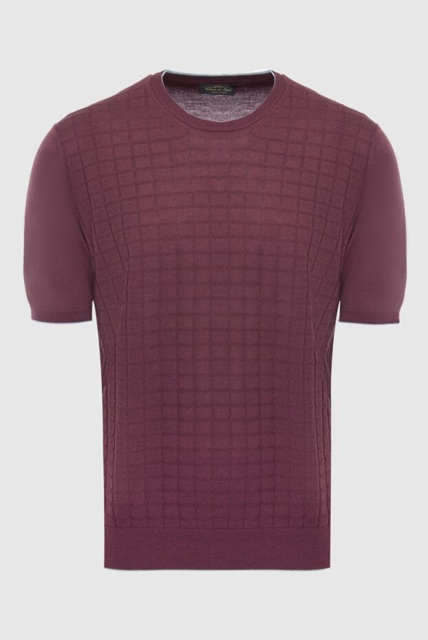 Cesare di Napoli man cotton short sleeve jumper burgundy for men buy with prices and photos 143311 - photo 1