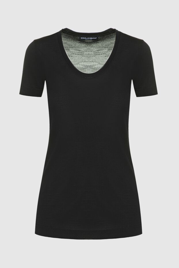 Dolce & Gabbana женские футболка из шерсти черная женская купить с ценами и фото 143316 - фото 1