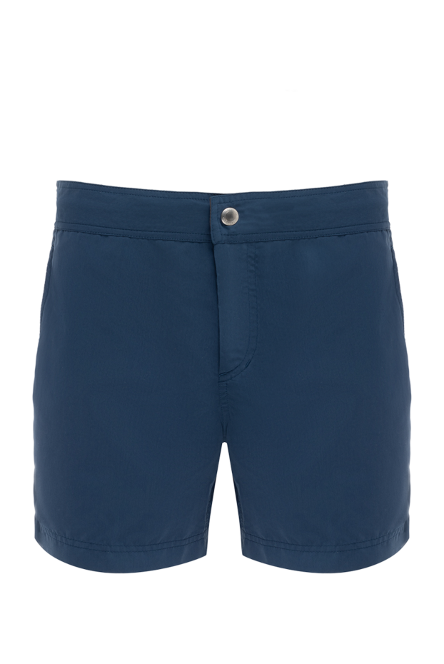 Men's blue beach shorts made of polyester - photo 1