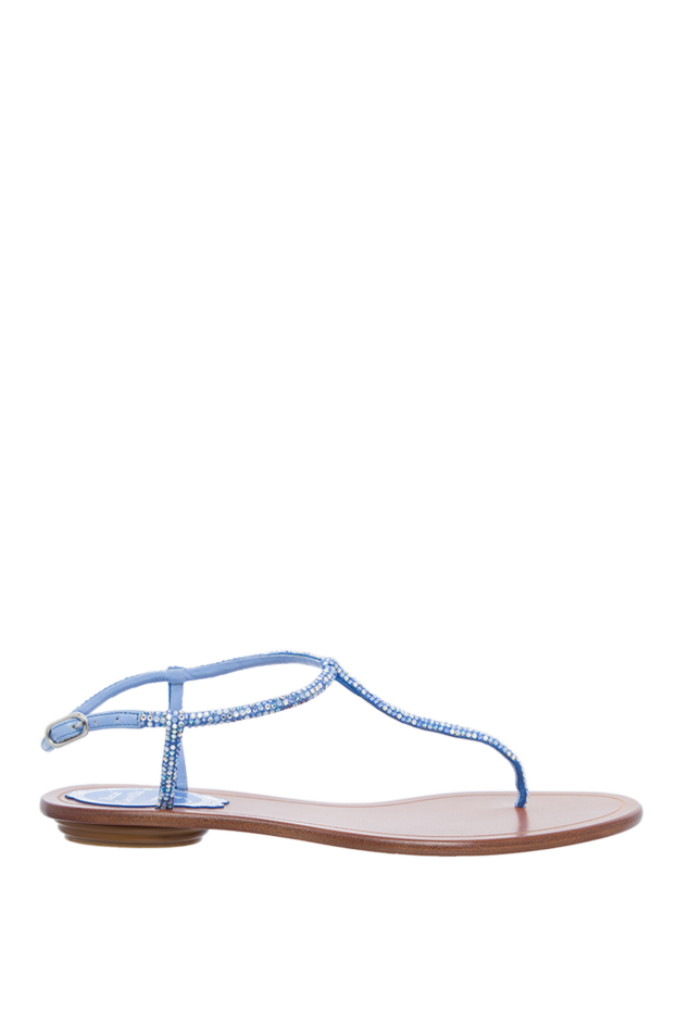 Rene Caovilla woman blue leather sandals for women buy with prices and photos 143508 - photo 1