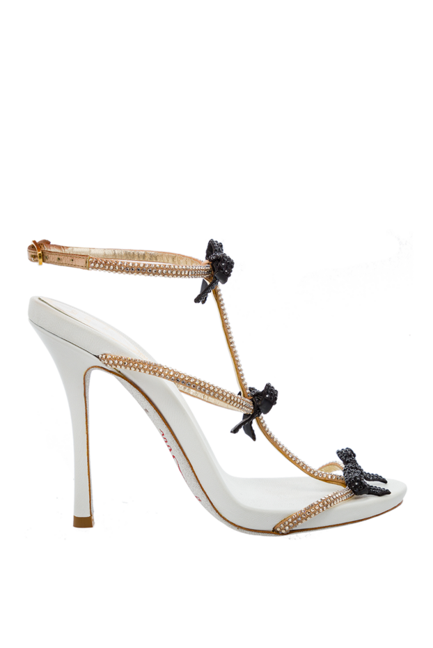 Rene Caovilla woman white leather sandals for women buy with prices and photos 143513 - photo 1