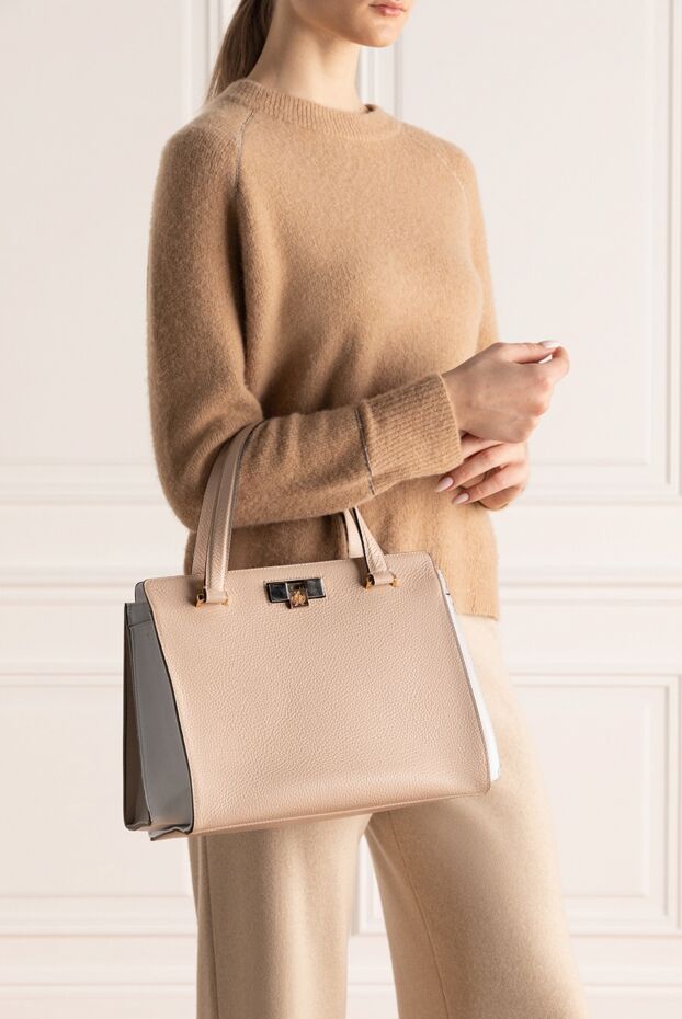 Giancarlo Petriglia woman beige leather bag for women buy with prices and photos 143758 - photo 2