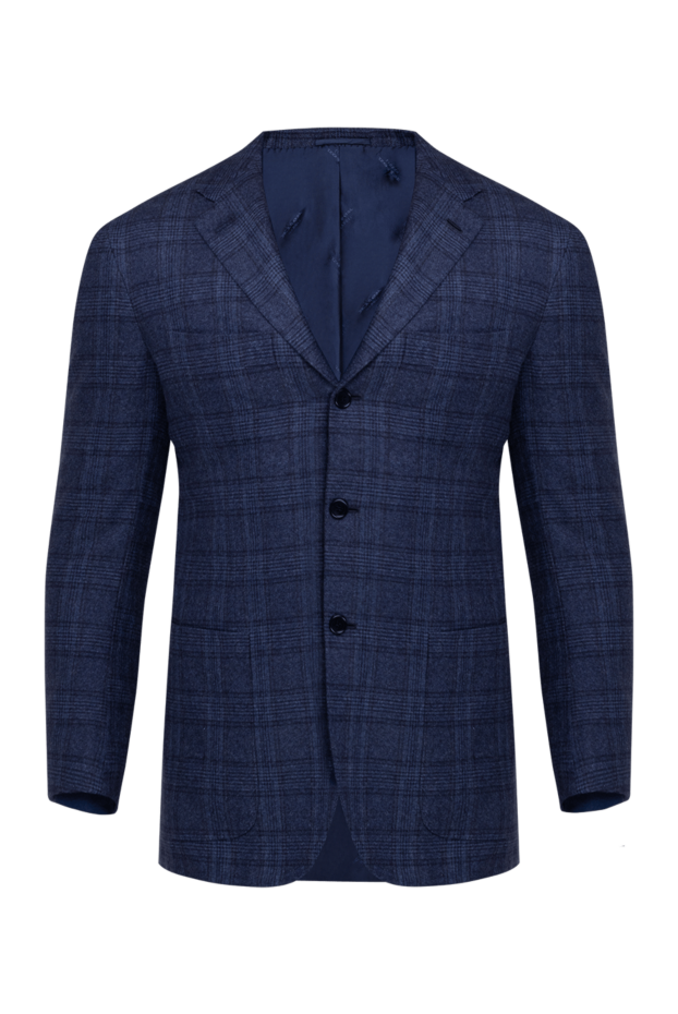 Kiton blue cashmere and silk jacket for men 143781 - photo 1