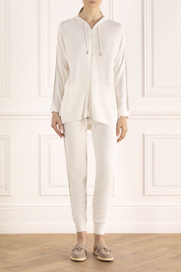 Panicale жіночі костюм прогулянковий з віскози та еластану білий жіночий купити фото з цінами 143857 - фото 2