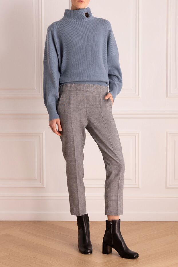 D.Exterior woman gray linen and polyamide trousers for women buy with prices and photos 143917 - photo 2